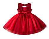 Rochita eleganta Nova, tulle, rosu cu paiete